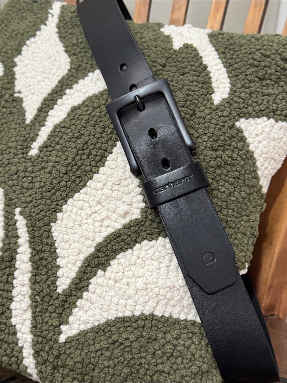Carhartt Black Leather Belt Size 36 – Black Buckle